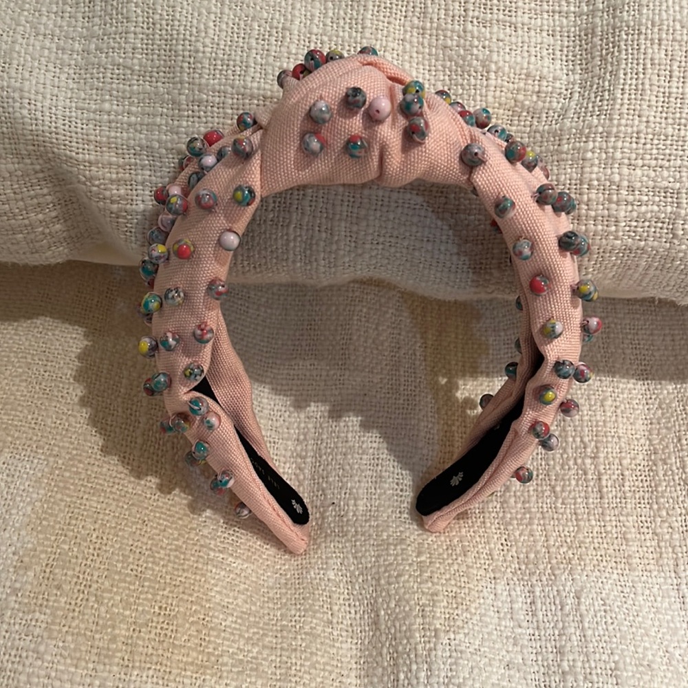 Lele Sadoughi pink confetti beaded headband